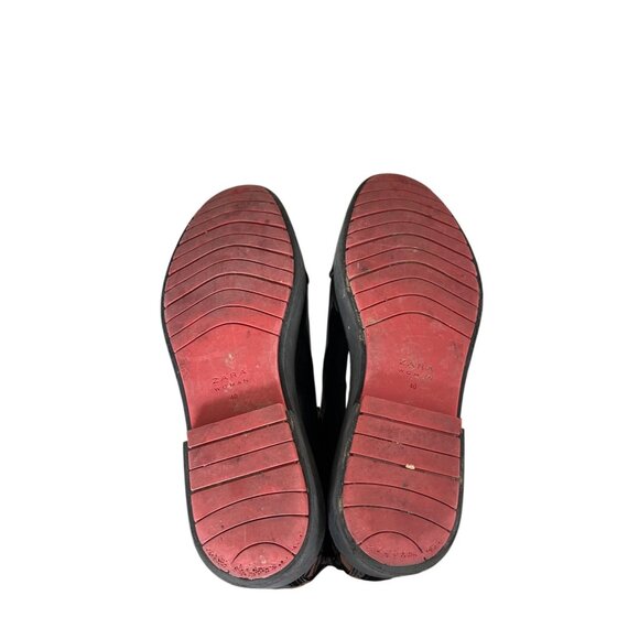 Zara Patent Leather Y2K Combat Boots Size 40 9.5 US Zip Grunge Goth Rock Black - Picture 9 of 10